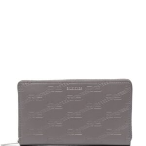 Balenciaga embossed-logo leather wallet