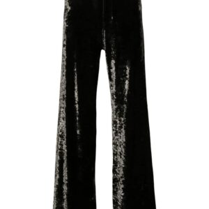 Balenciaga  crushed-velvet straight trousers