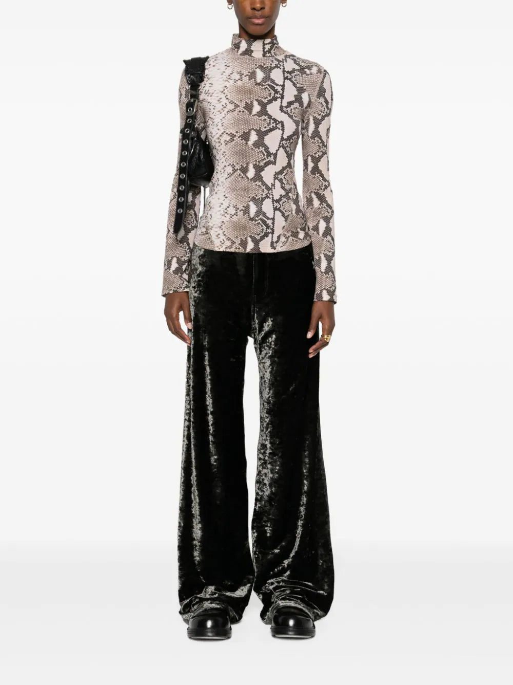 Balenciaga crushed-velvet straight trousers - Image 2