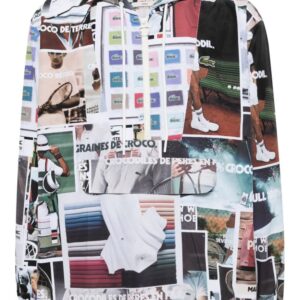 Lacoste Heritage-print hooded jacket