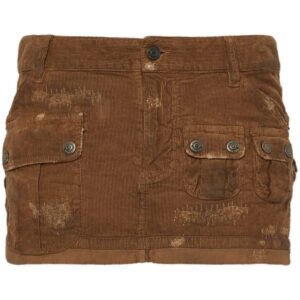 DSQUARED2 corduroy cargo mini skirt