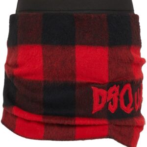 DSQUARED2 distressed check-print mini skirt