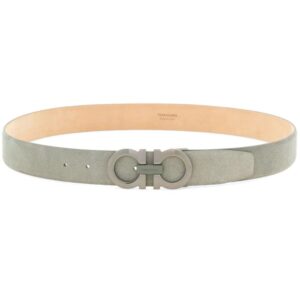 Ferragamo  Gancini buckle suede belt