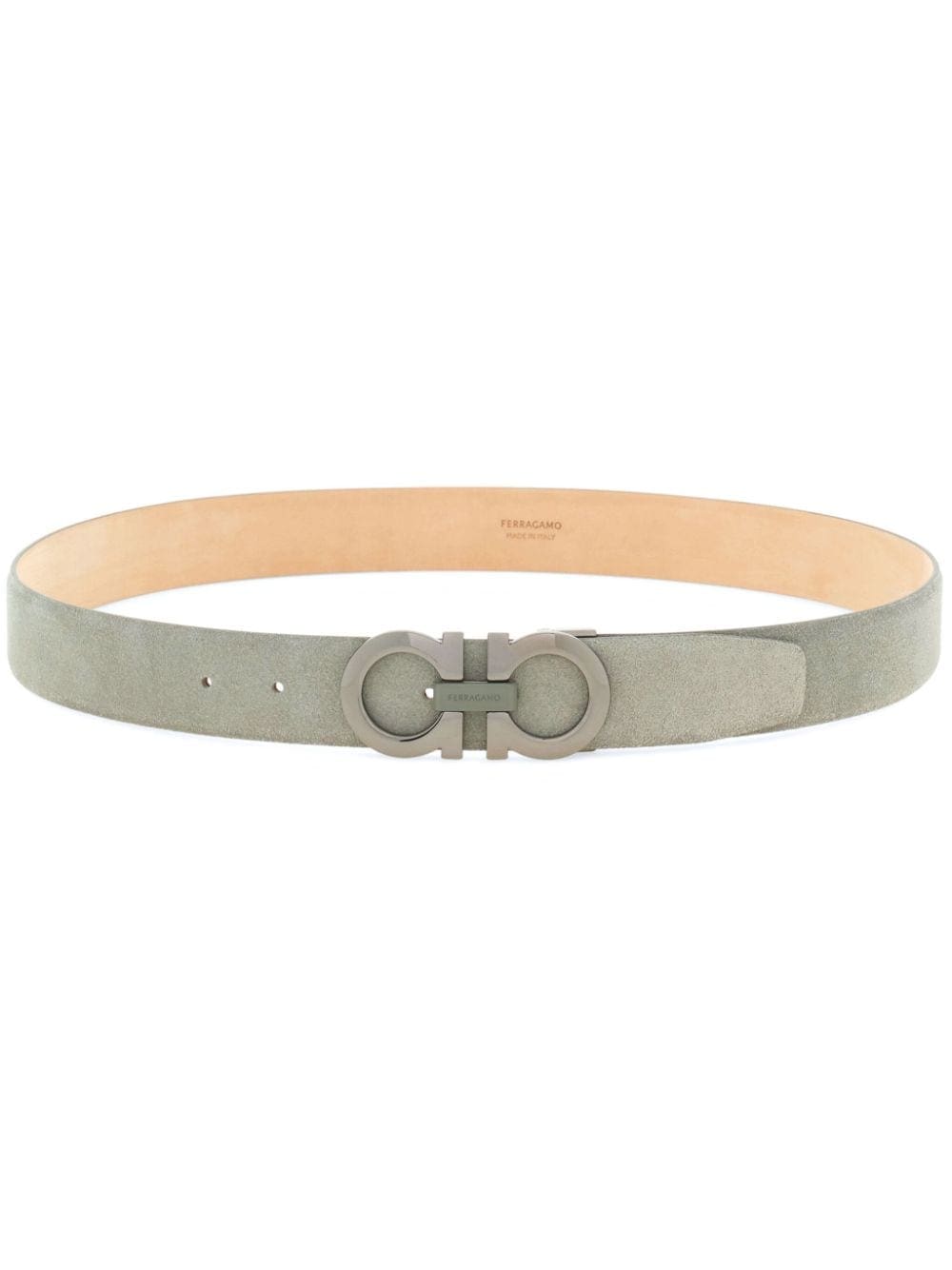 Louis Vuitton Gancini buckle suede belt