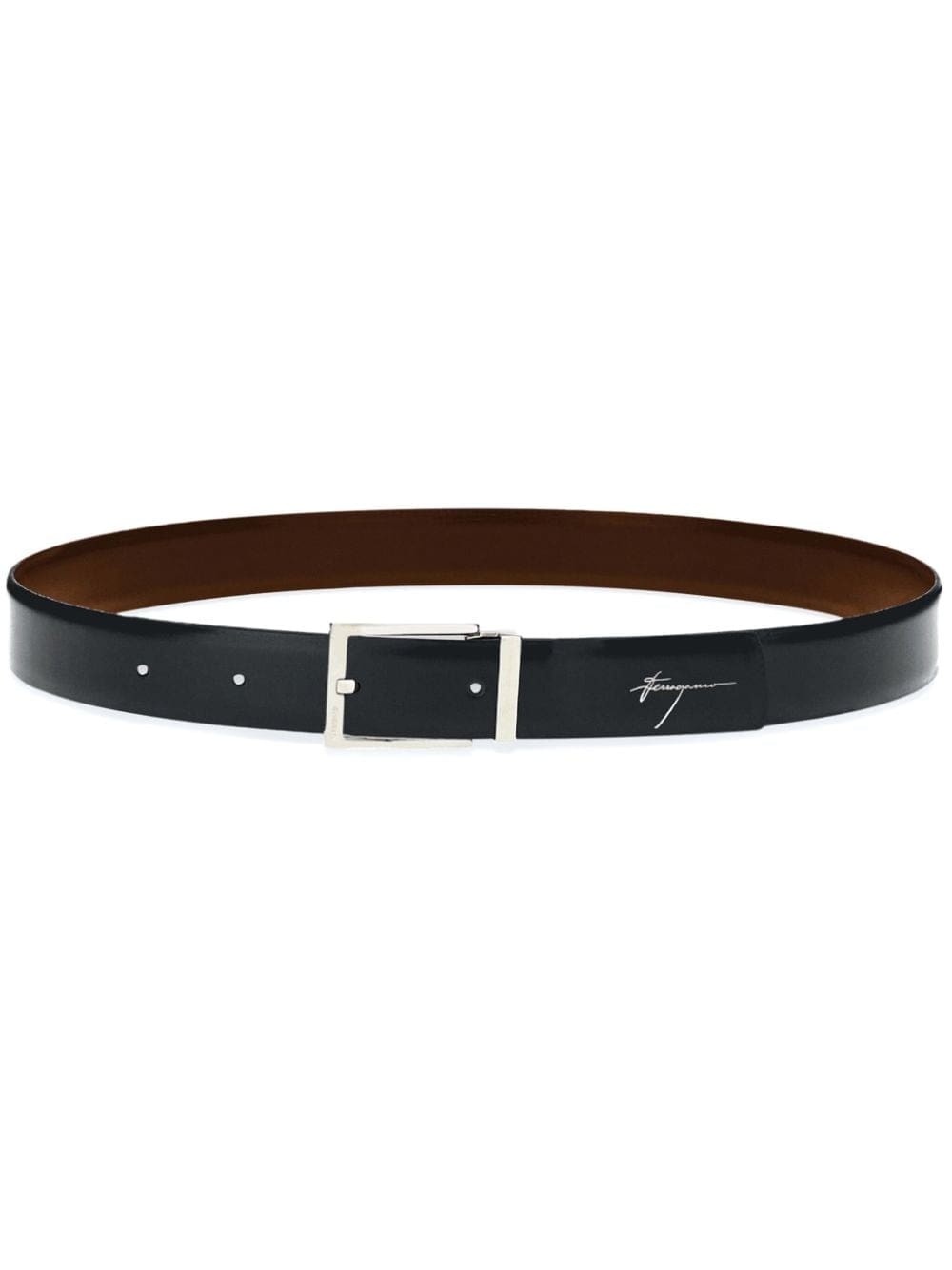 Louis Vuitton logo-engraved-buckle reversible leather belt
