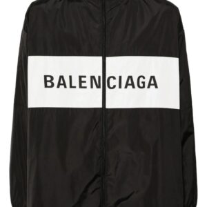 Balenciaga  logo-print zip-up windbreaker