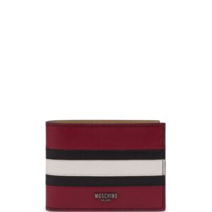 Moschino stripe-detail leather wallet
