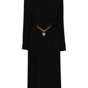 Moschino heart-padlock belted shirtdress