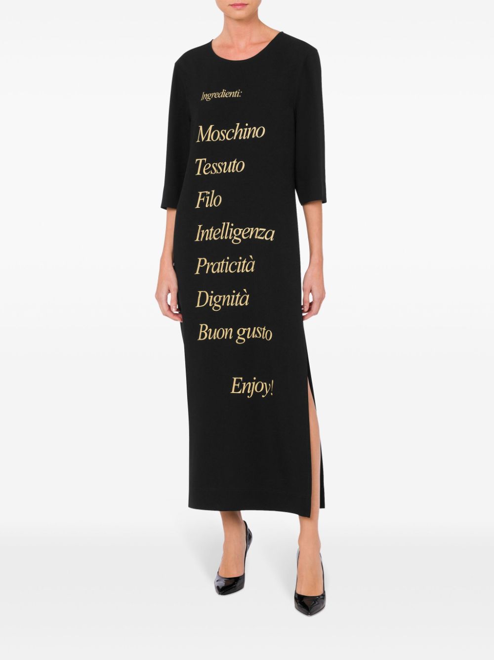Moschino text-print round-neck dress - Image 2