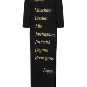Moschino text-print round-neck dress