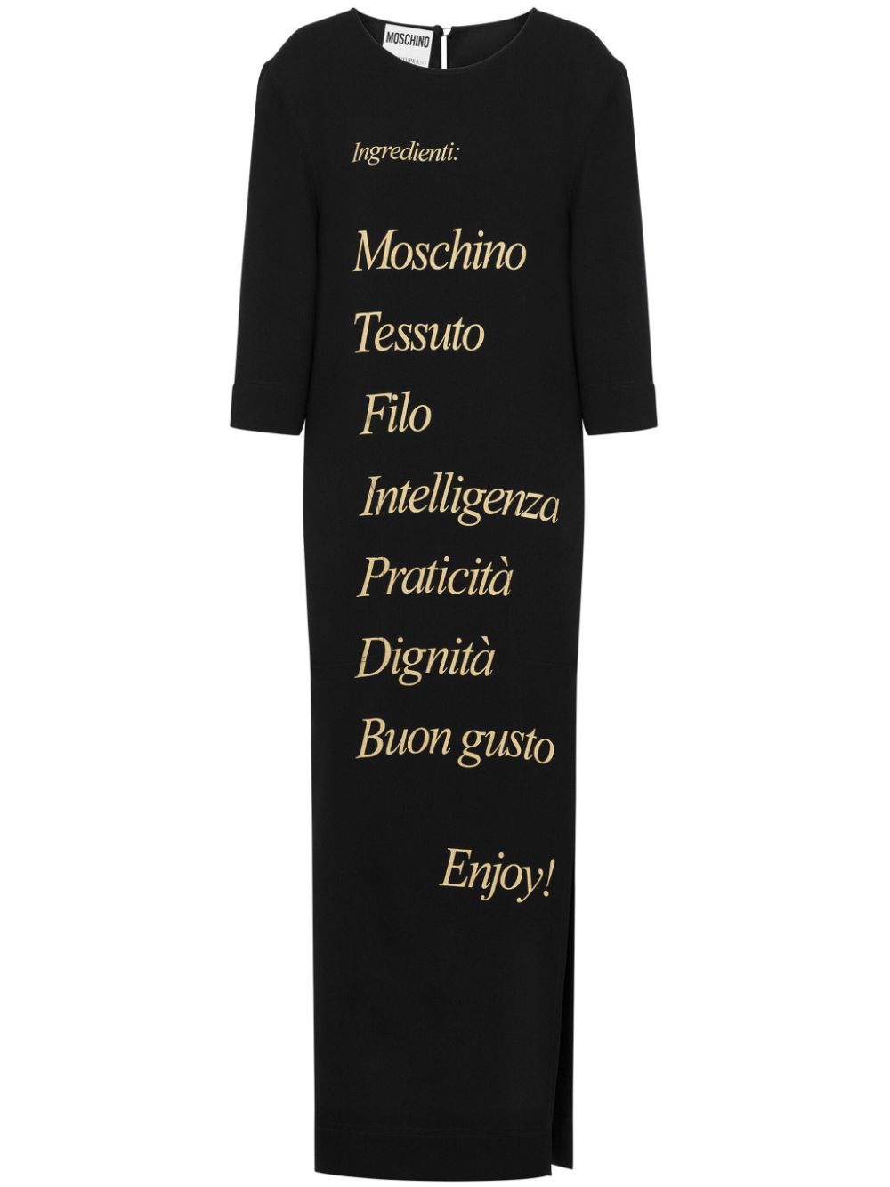Moschino text-print round-neck dress
