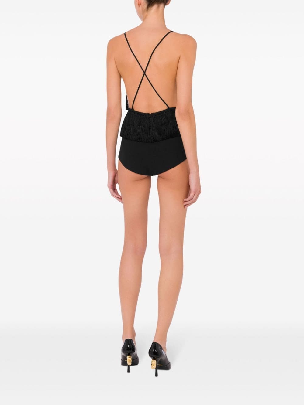 Moschino criss-cross fringed bodysuit - Image 3