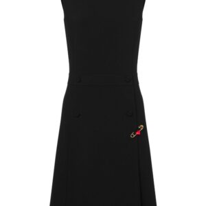 Moschino safety pin-detail sleeveless dress