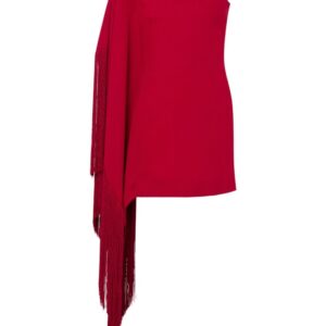 Moschino fringe-detail asymmetric minidress