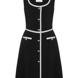 Moschino contrasting-trim scoop-neck dress