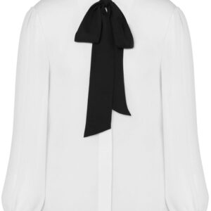 Moschino pussy bow-collar silk blouse