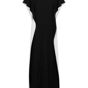 Moschino V-neck two-tone maxi dress