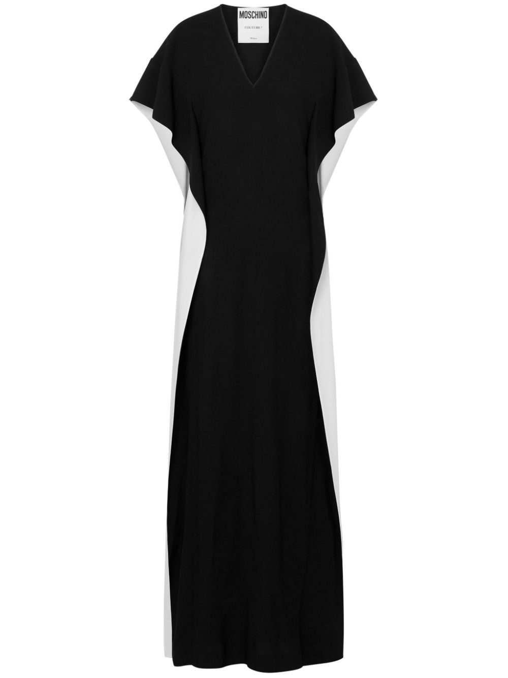 Moschino V-neck two-tone maxi dress