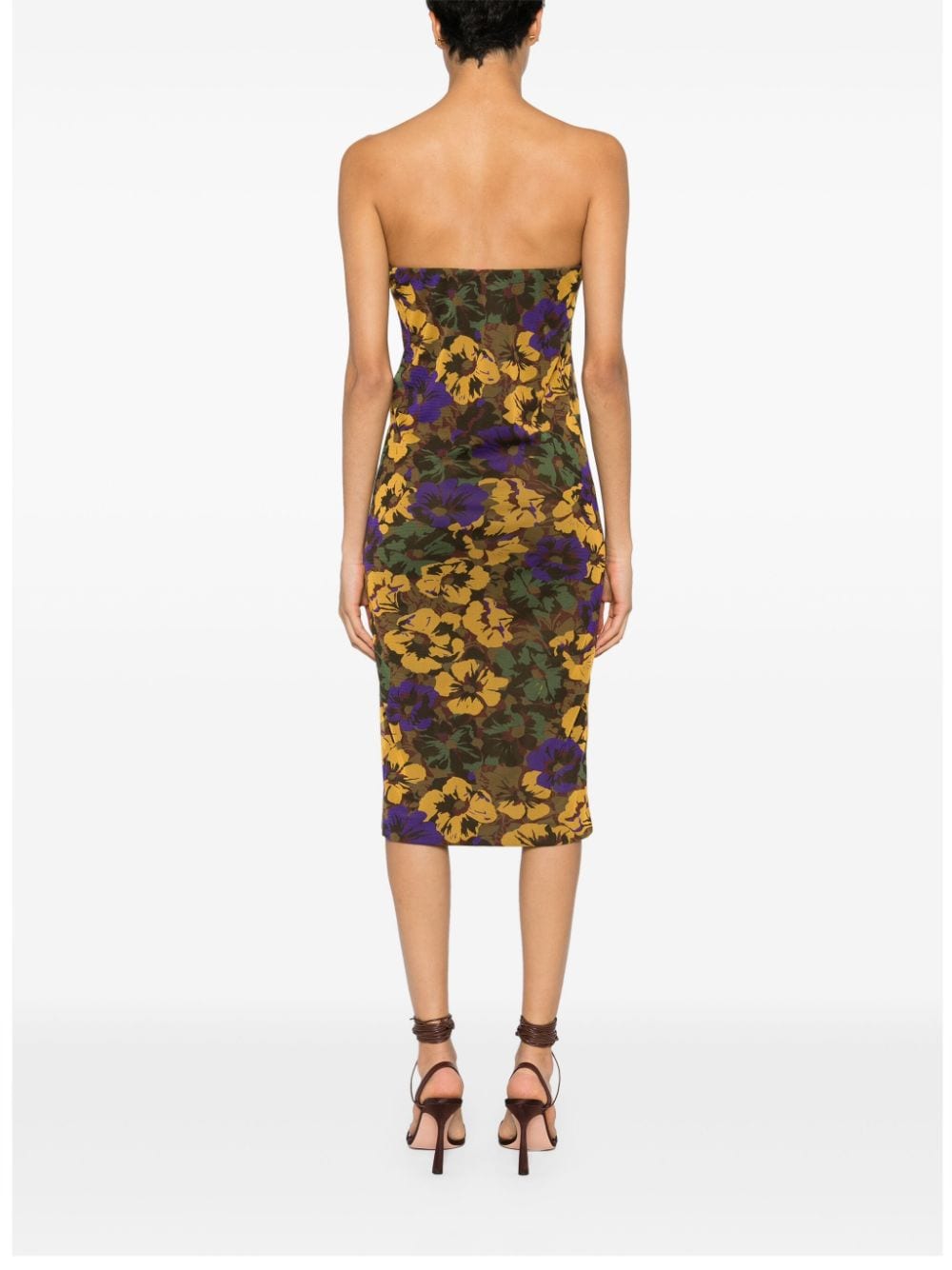 Saint Laurent floral-print tulle midi dress - Image 3