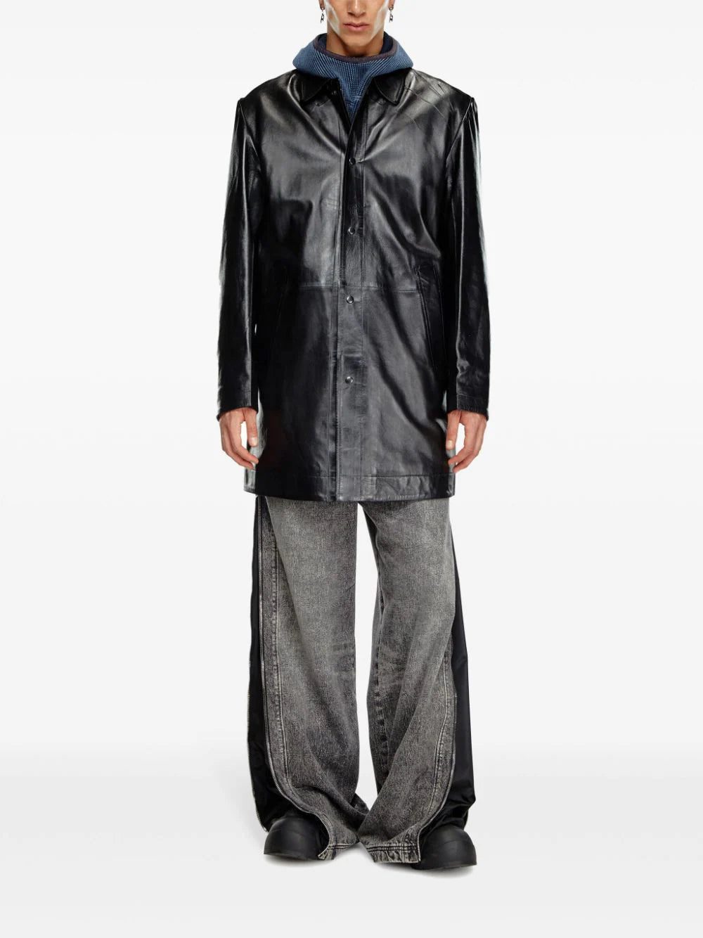 Diesel L-Cordier panelled leather jacket - Image 2