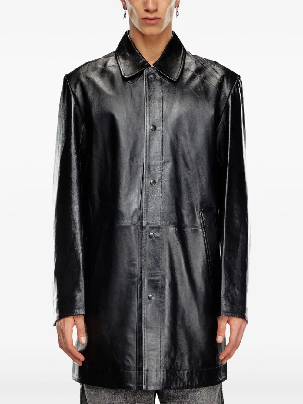 Diesel L-Cordier panelled leather jacket - Image 3
