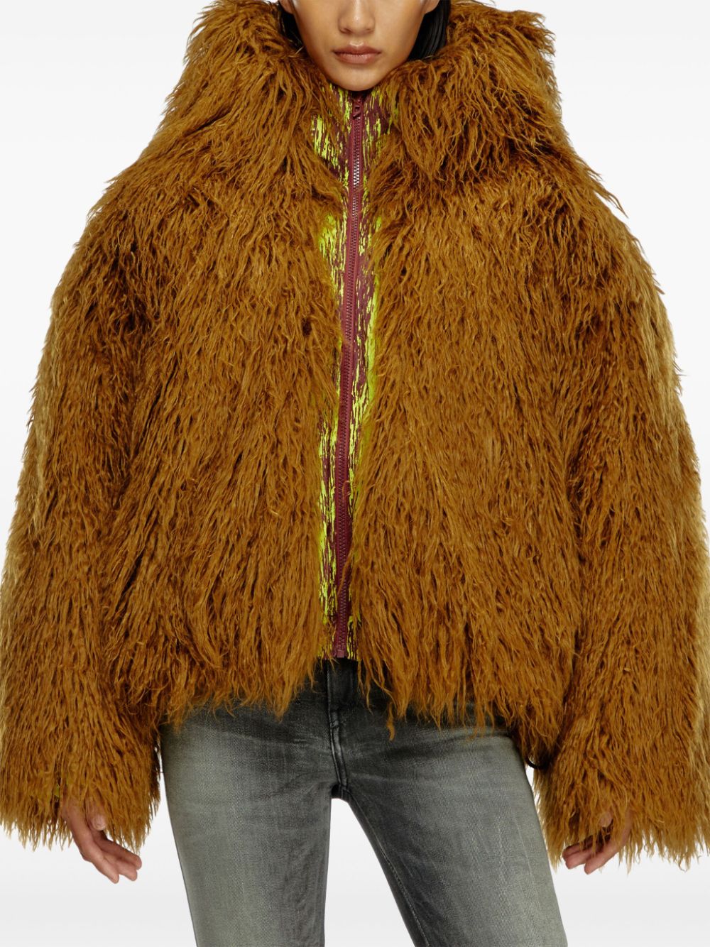 Diesel W-ASABI faux-fur jacket - Image 3