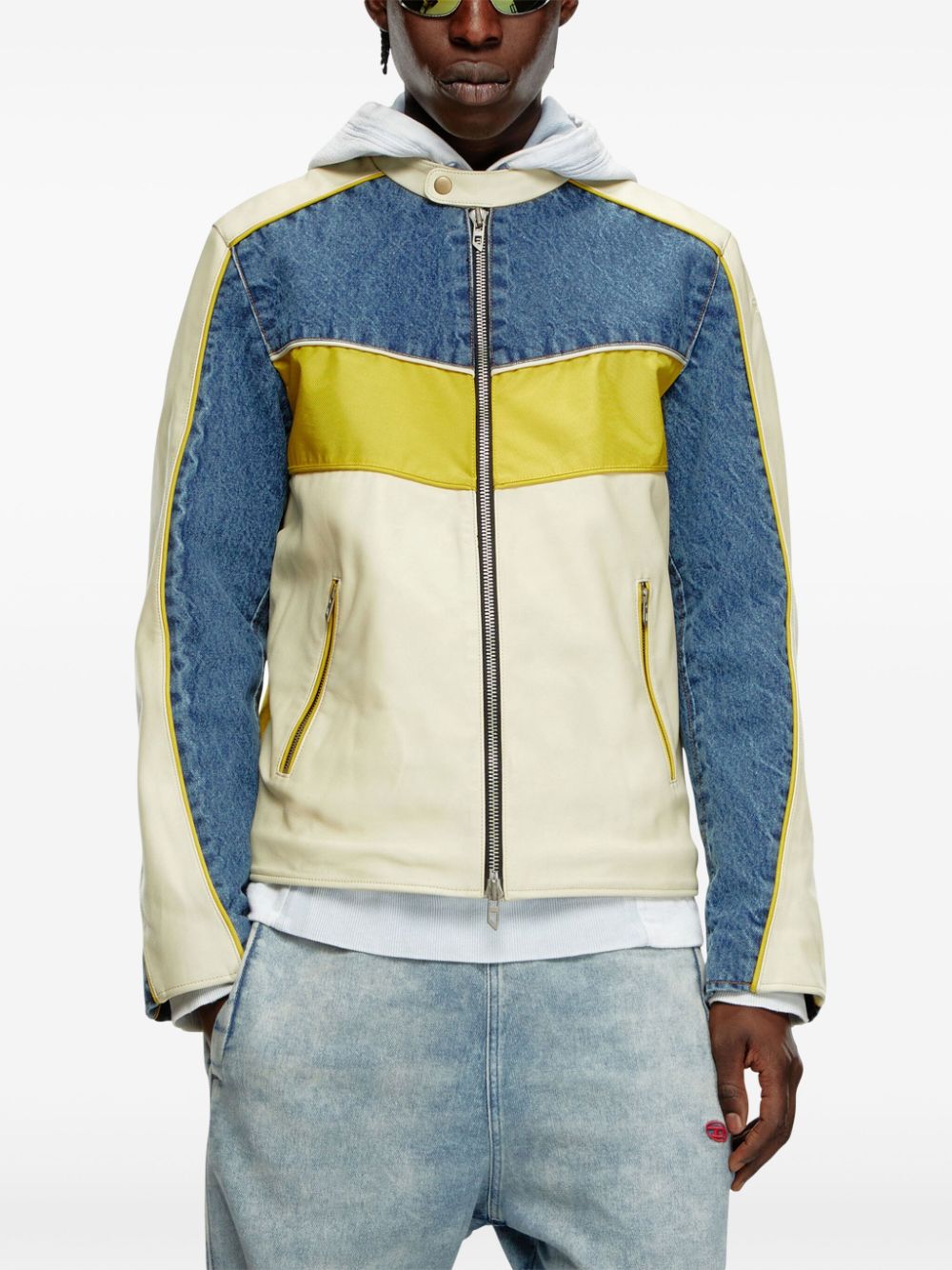 Diesel L-Leopol panelled jacket - Image 3