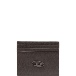 Diesel logo-plaque leather card holder