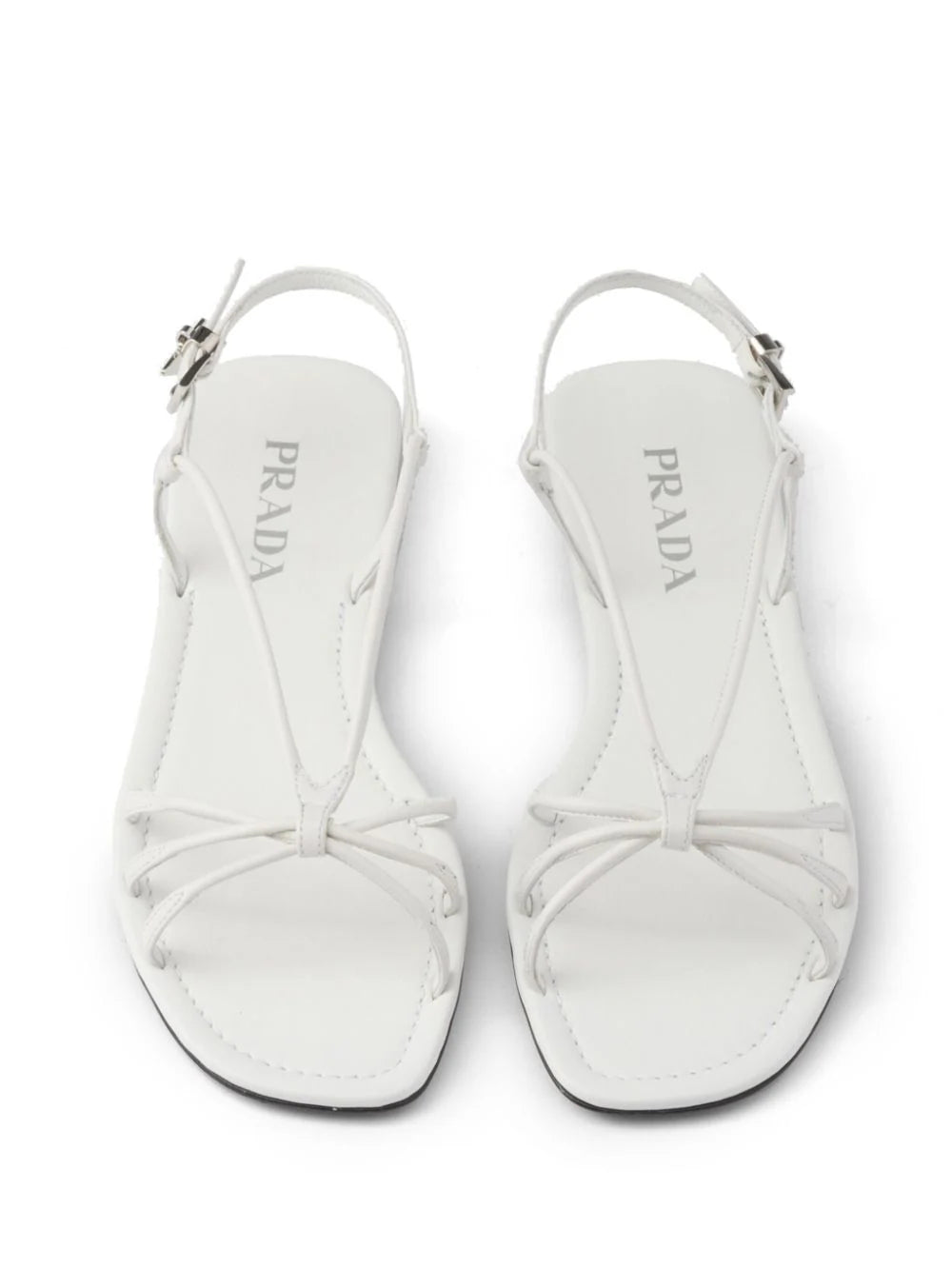 Prada flat leather sandals - Image 4