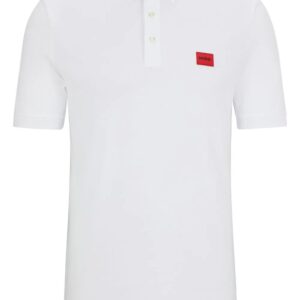 HUGO logo-appliqué cotton polo shirt