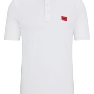 HUGO logo-appliqué cotton polo shirt
