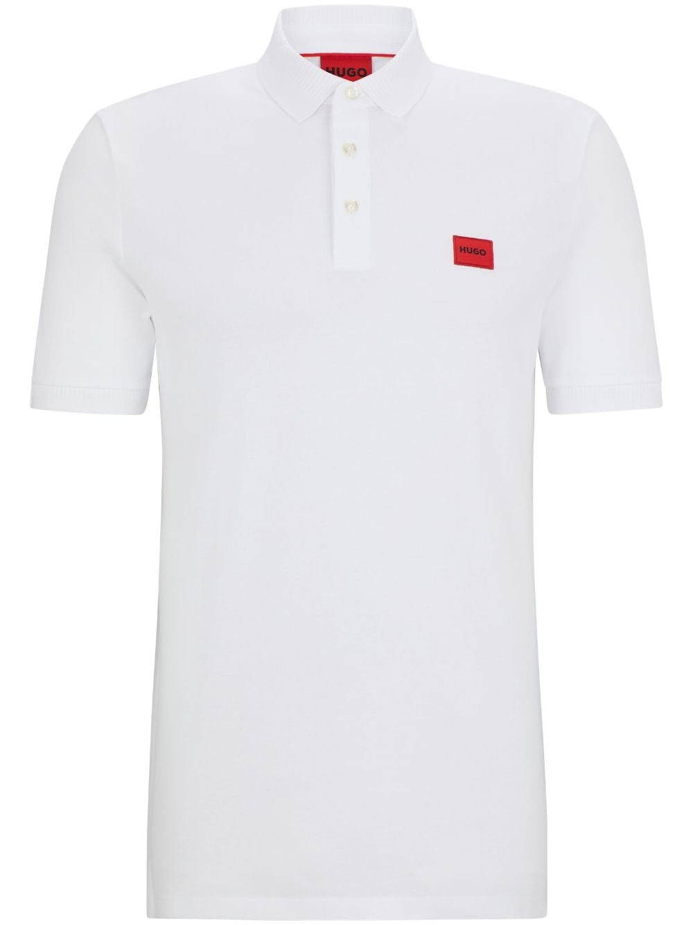 HUGO logo-appliqué cotton polo shirt