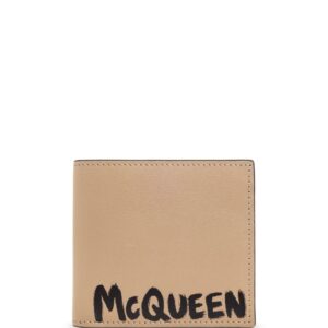 Alexander McQueen Graffiti logo-print bi-fold wallet