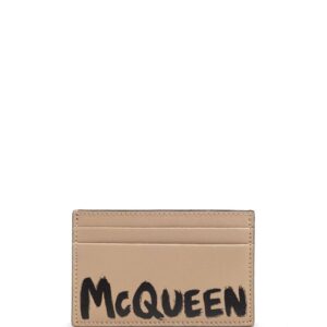 Alexander McQueen logo-print leather cardholder