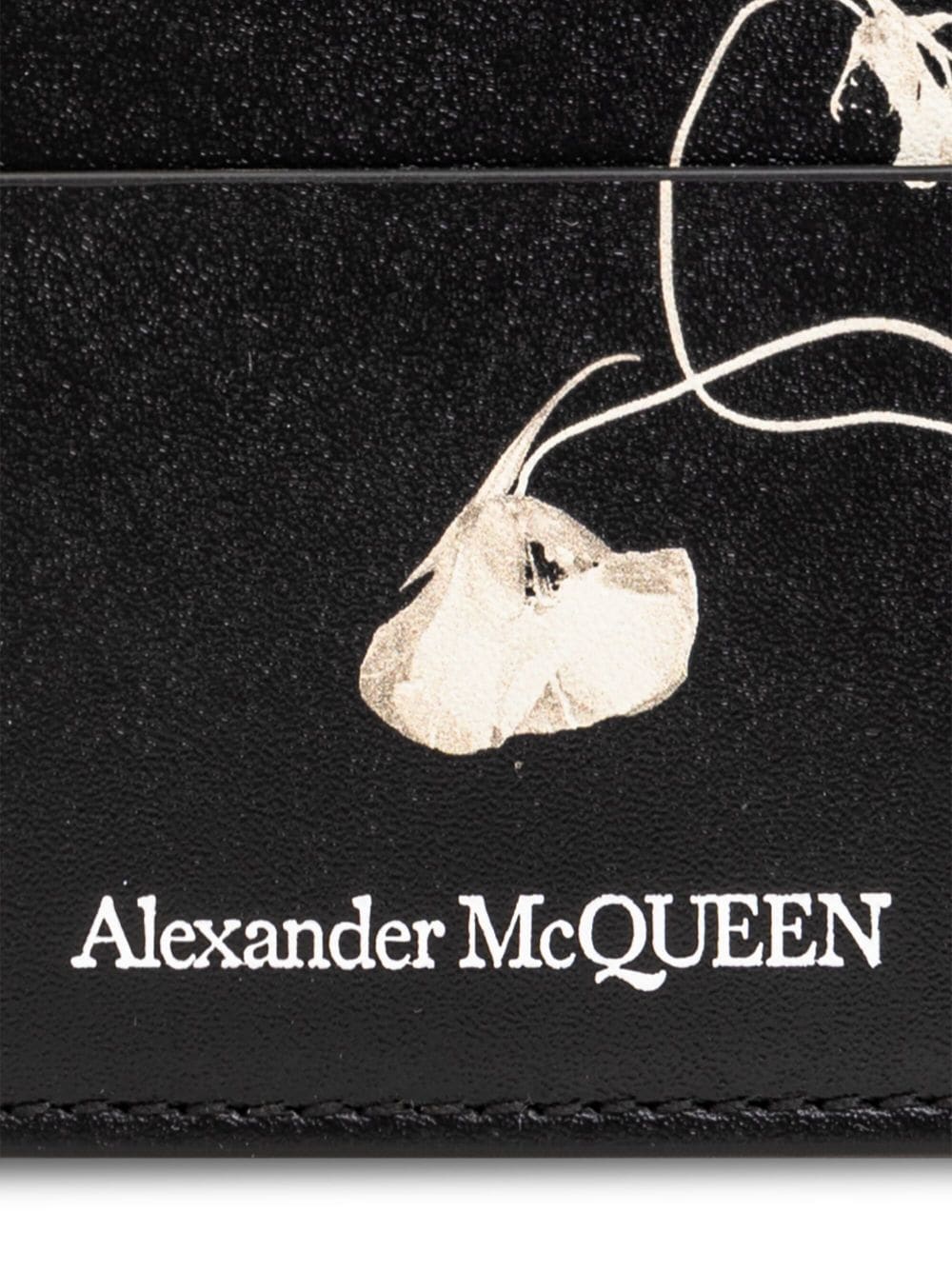 Alexander McQueen Floral-print leather card holder - Image 3