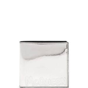 Alexander McQueen silver-tone bi-fold wallet