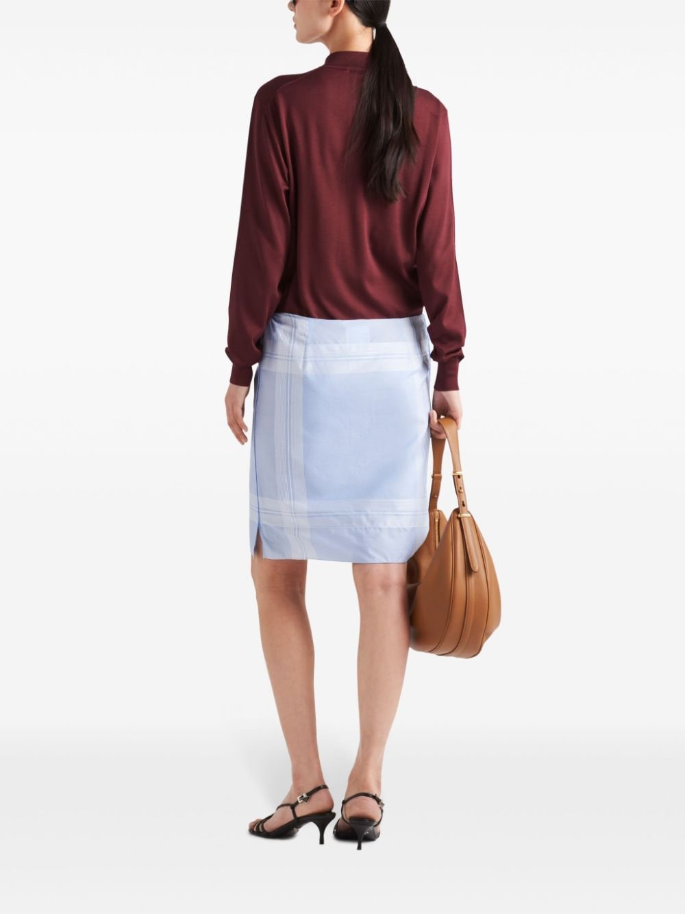 Prada embroidered-logo silk polo shirt - Image 3