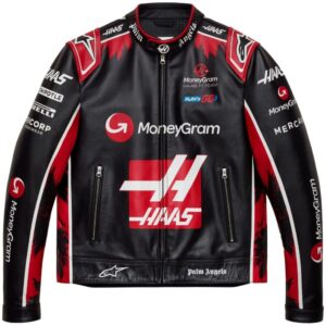 Palm Angels  x Alpinestars x Haas leather jacket