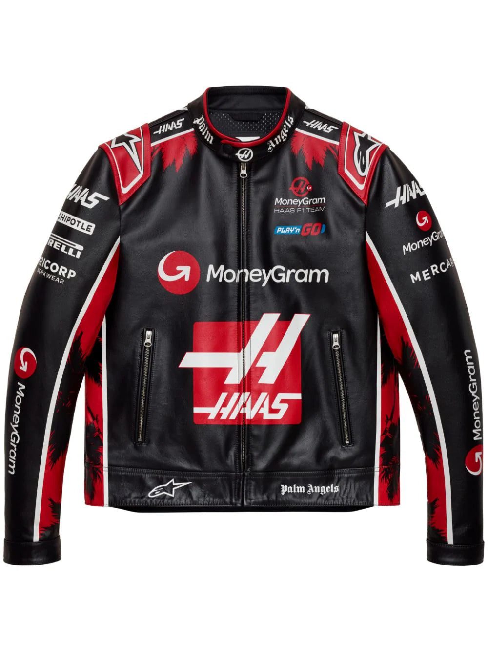 Palm Angels x Alpinestars x Haas leather jacket