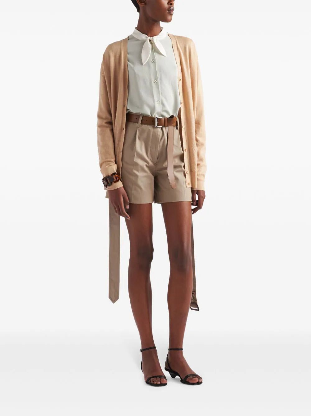 Prada scarf-collar silk shirt - Image 2