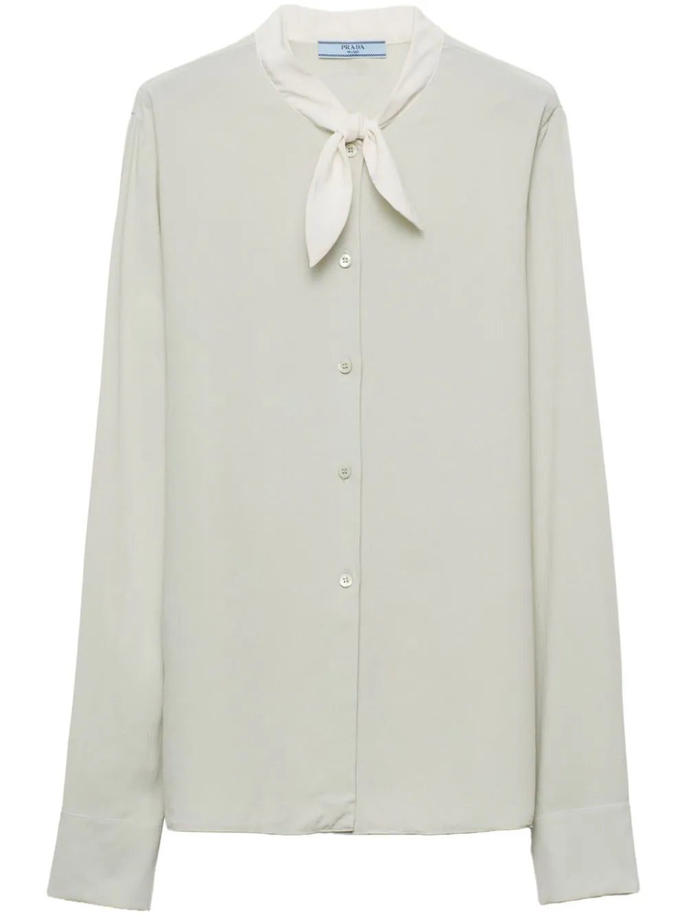 Prada scarf-collar silk shirt