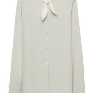 Prada  scarf-collar silk shirt
