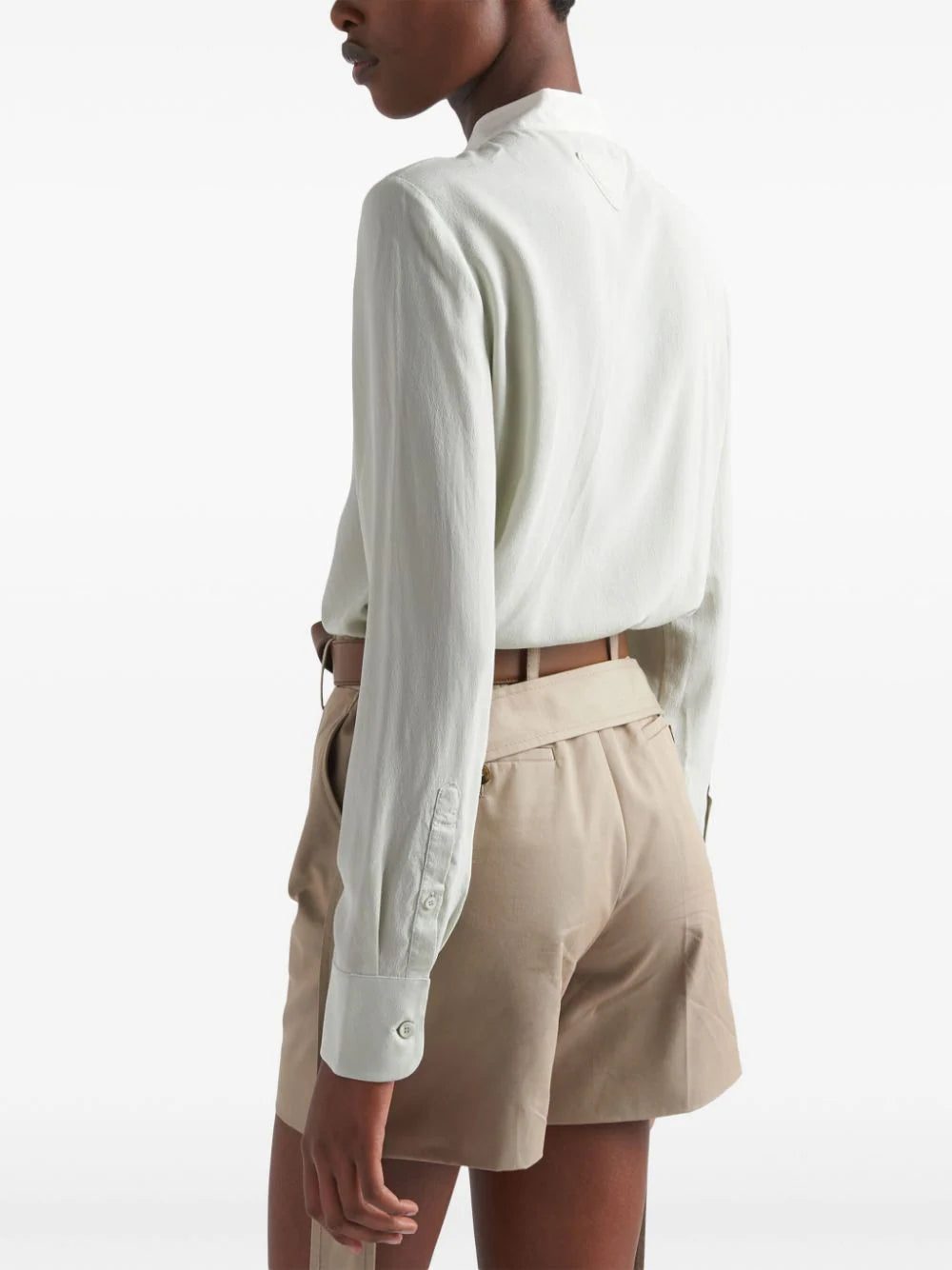 Prada scarf-collar silk shirt - Image 3
