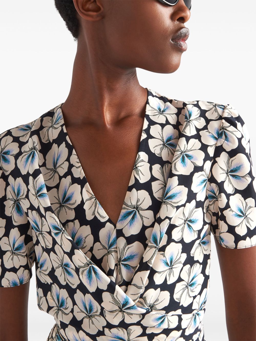 Prada floral-print cropped top - Image 3