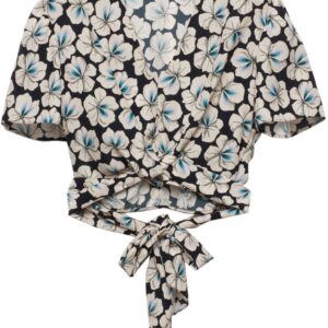 Prada floral-print cropped top