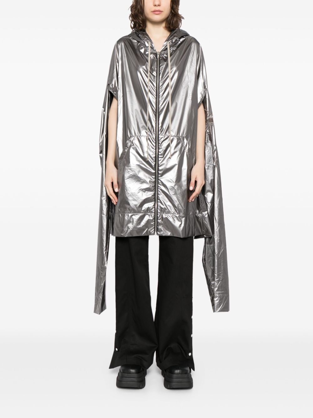 Rick Owens x Champion metallic hooded jacket - Image 2