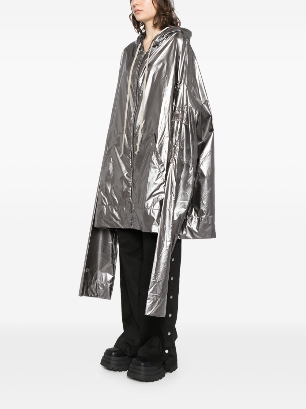 Rick Owens x Champion metallic hooded jacket - Image 3