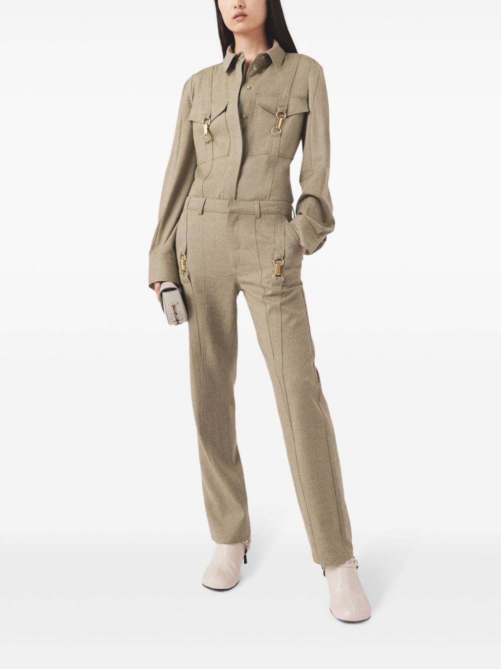 Stella McCartney hardware-detail flannel wool trousers - Image 2