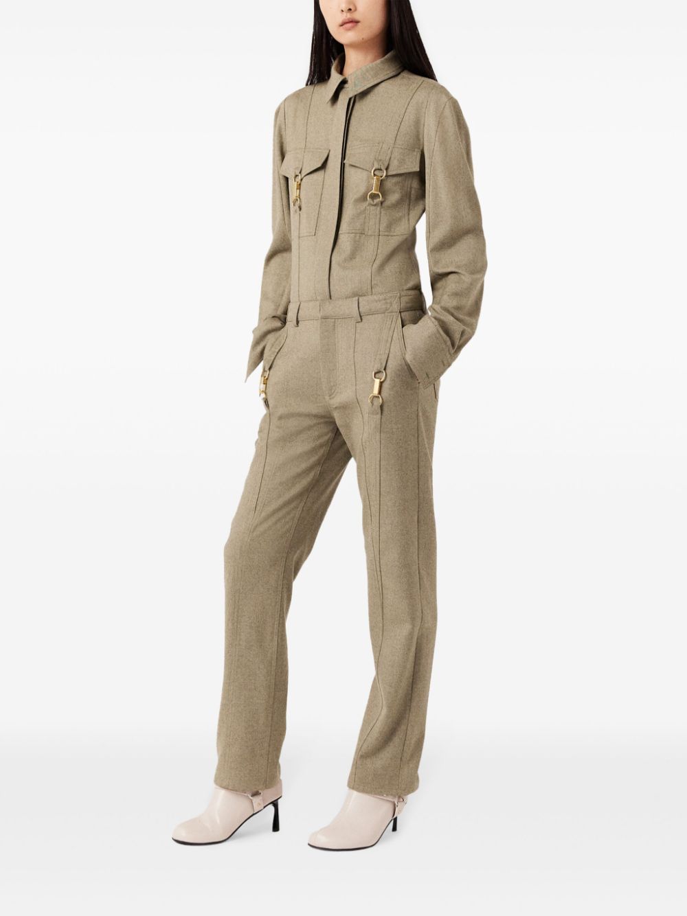 Stella McCartney hardware-detail flannel wool trousers - Image 3