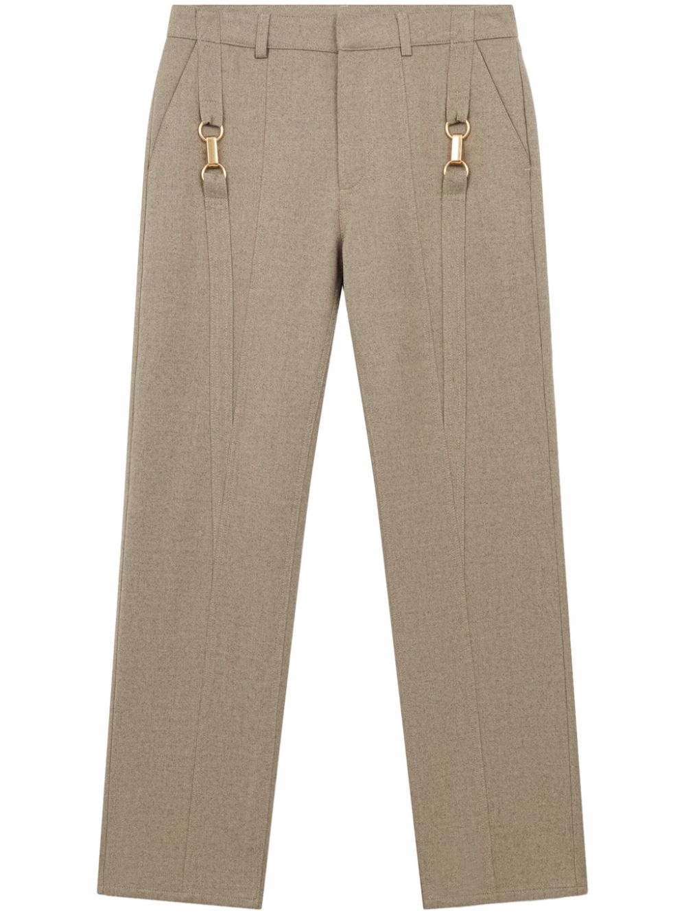 Stella McCartney hardware-detail flannel wool trousers